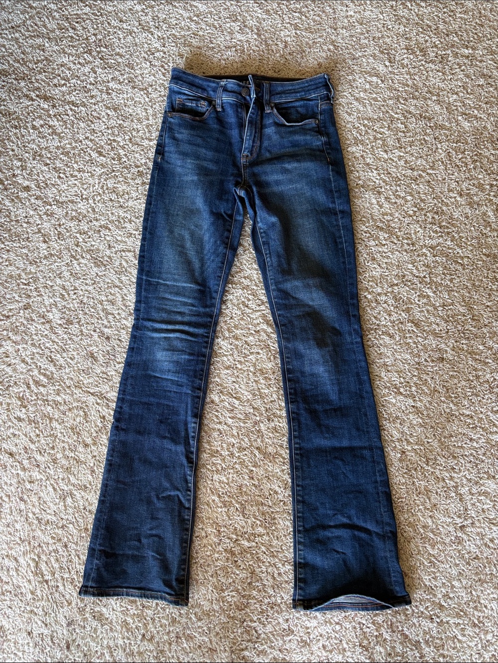 High rise skinny kick jeans